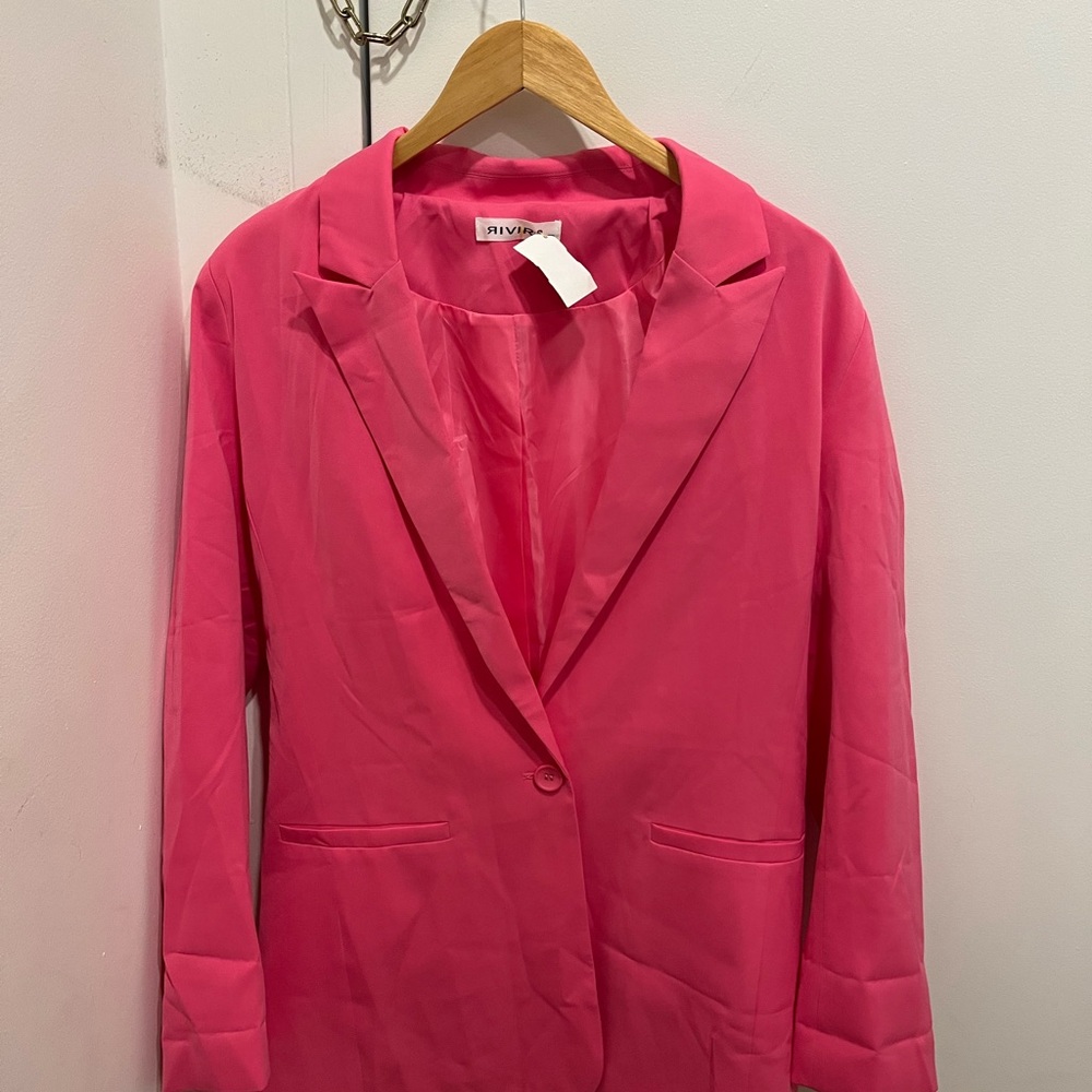 Rivira Pink Blazer Tailored Suit Jacket